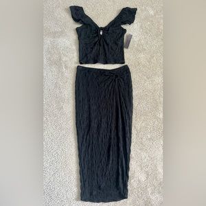 Brand New 2 Piece Crop and Skirt Set